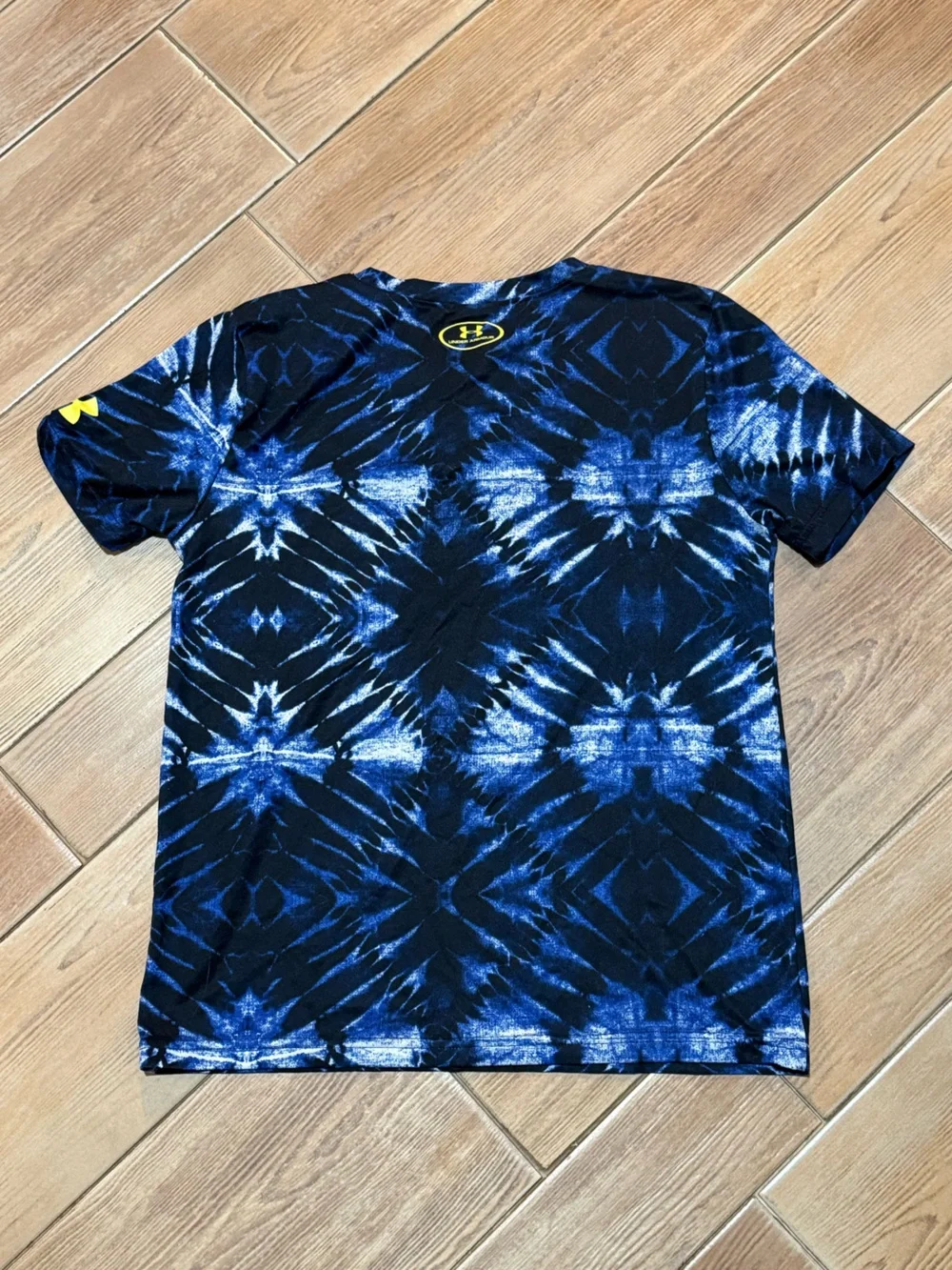 Under Armour Blue Tie-Dye Tee with Yellow SC Logo